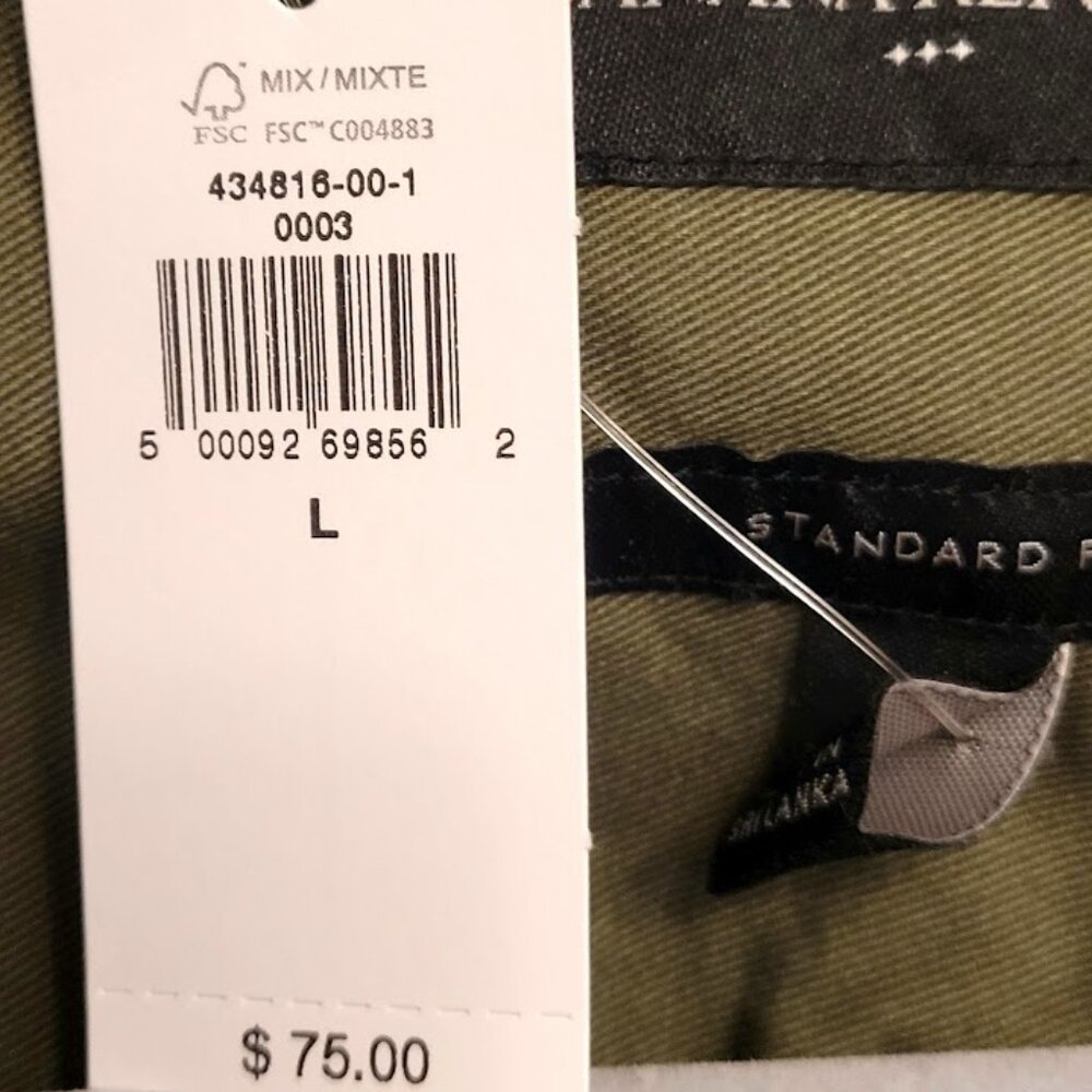 Men Banana Republic olive greenutility shirt XL Also Available In TAN - Picture 4 of 4